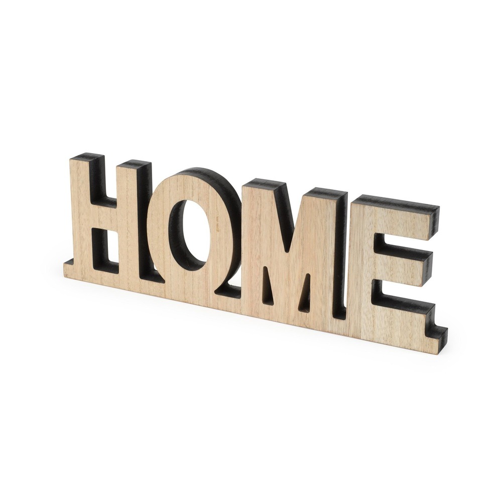 Block Letter HOME Sign | Wooden Tabletop Accent | Modern Rustic Shelf Decoration - Picture 3 of 4